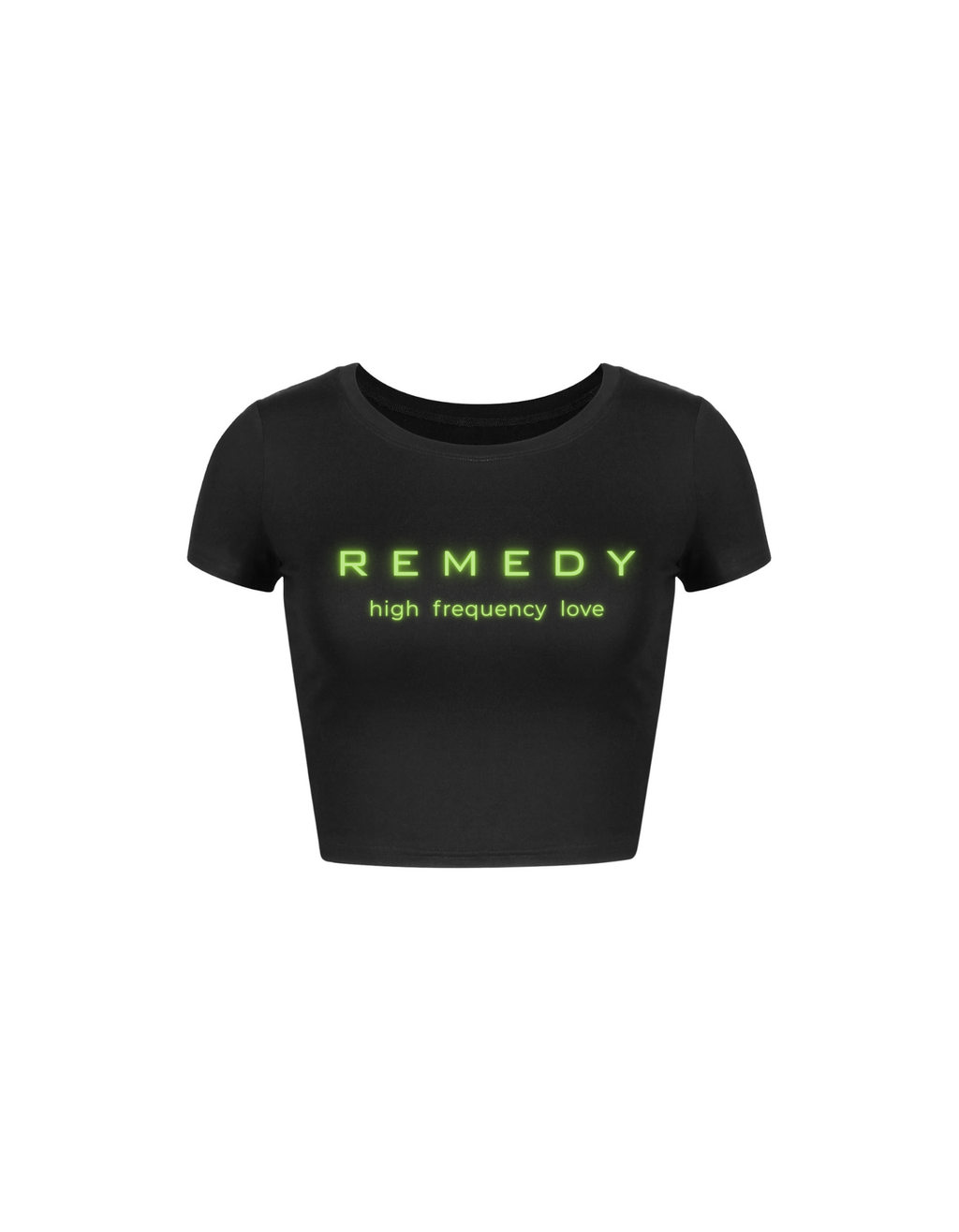 REMEDY “High Frequency Love” Cropped Baby Tee
