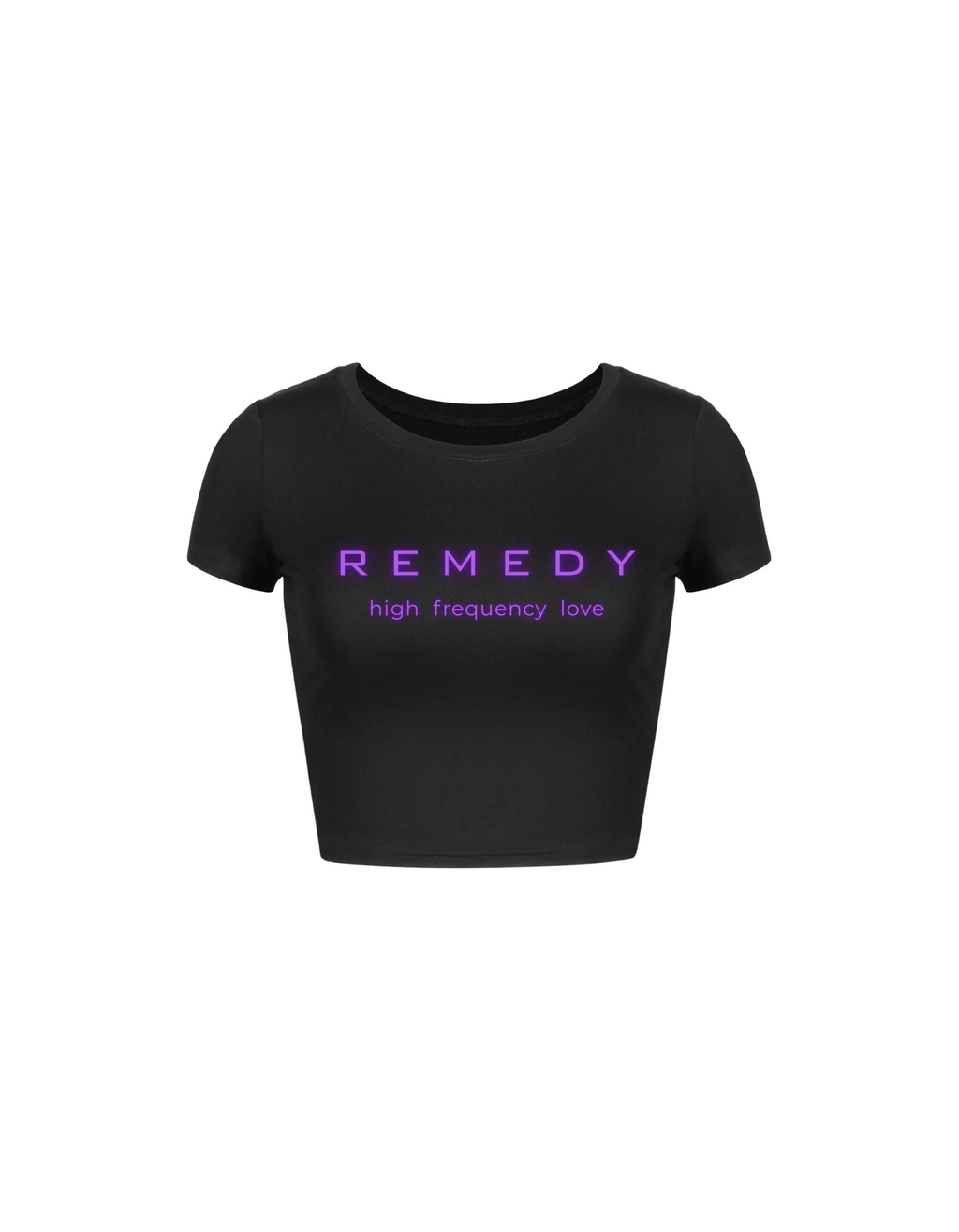REMEDY “High Frequency Love” Cropped Baby Tee